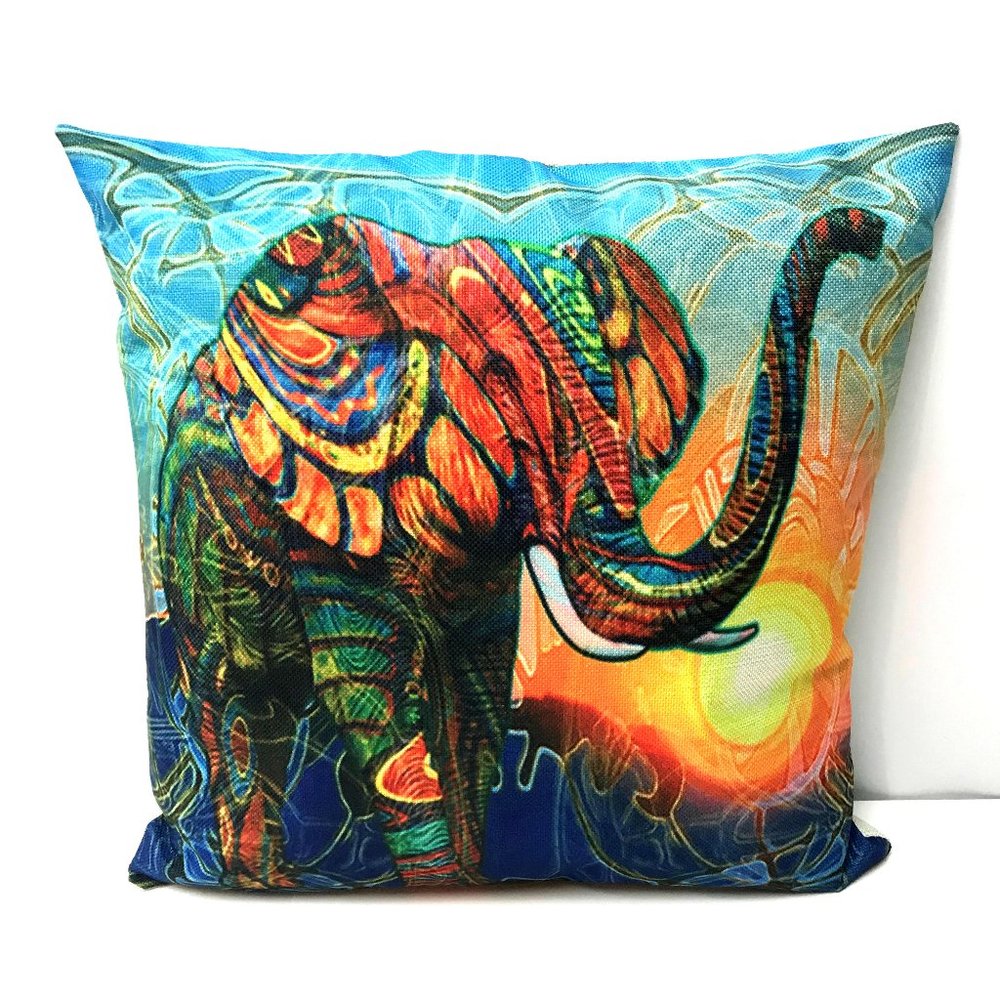 TWO Elephant pillow covers